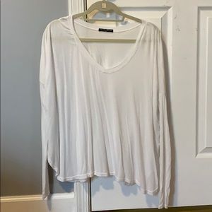 Brandy Melville White Long Sleeve Top